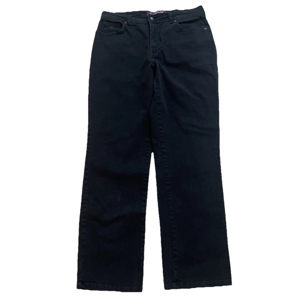 Gloria Vanderbilt Amanda Denim Jeans Women's Size 10 Black Straight‎
